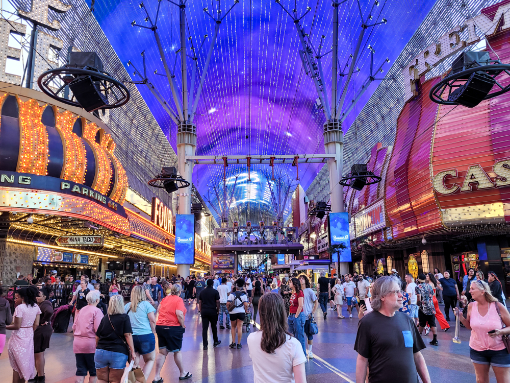 Fremont Street: A Stop to Avoid With a Baby in Vegas